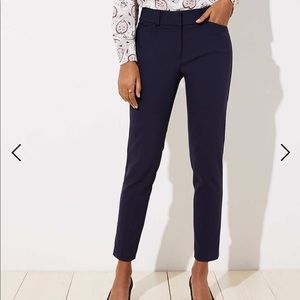 Loft Skinny Ankle Pants In Curvy Fit Forever Navy